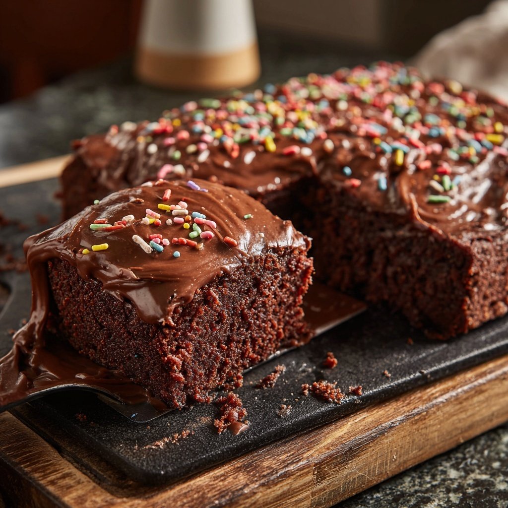 Chocolate Sheet Cake With Cocoa