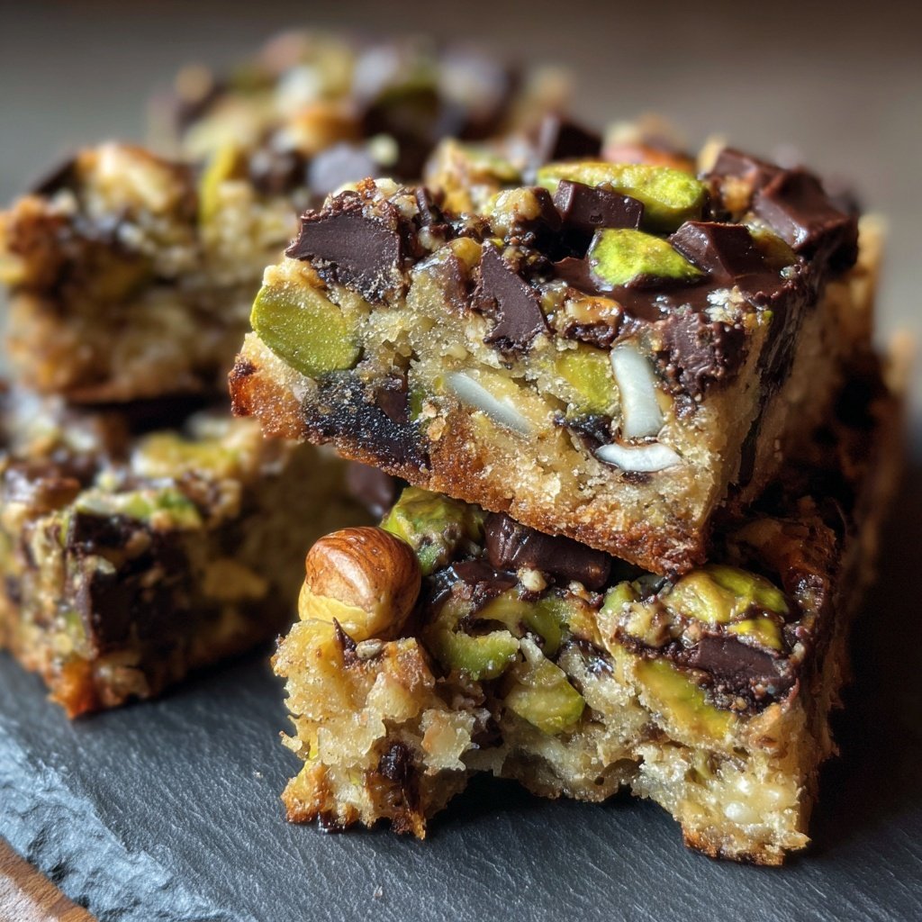 Chocolate Pistachio Snack Bars