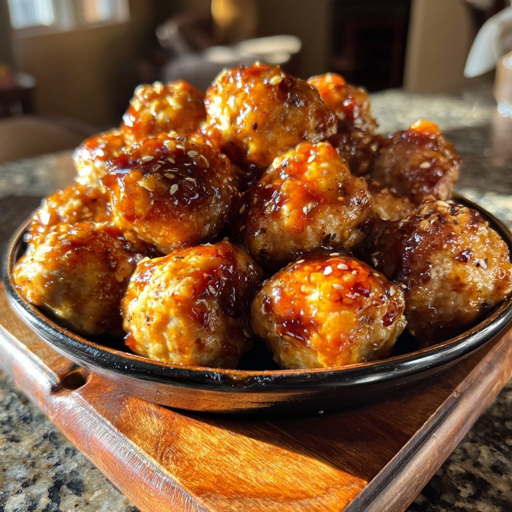 Honey Garlic Chicken Meatballs