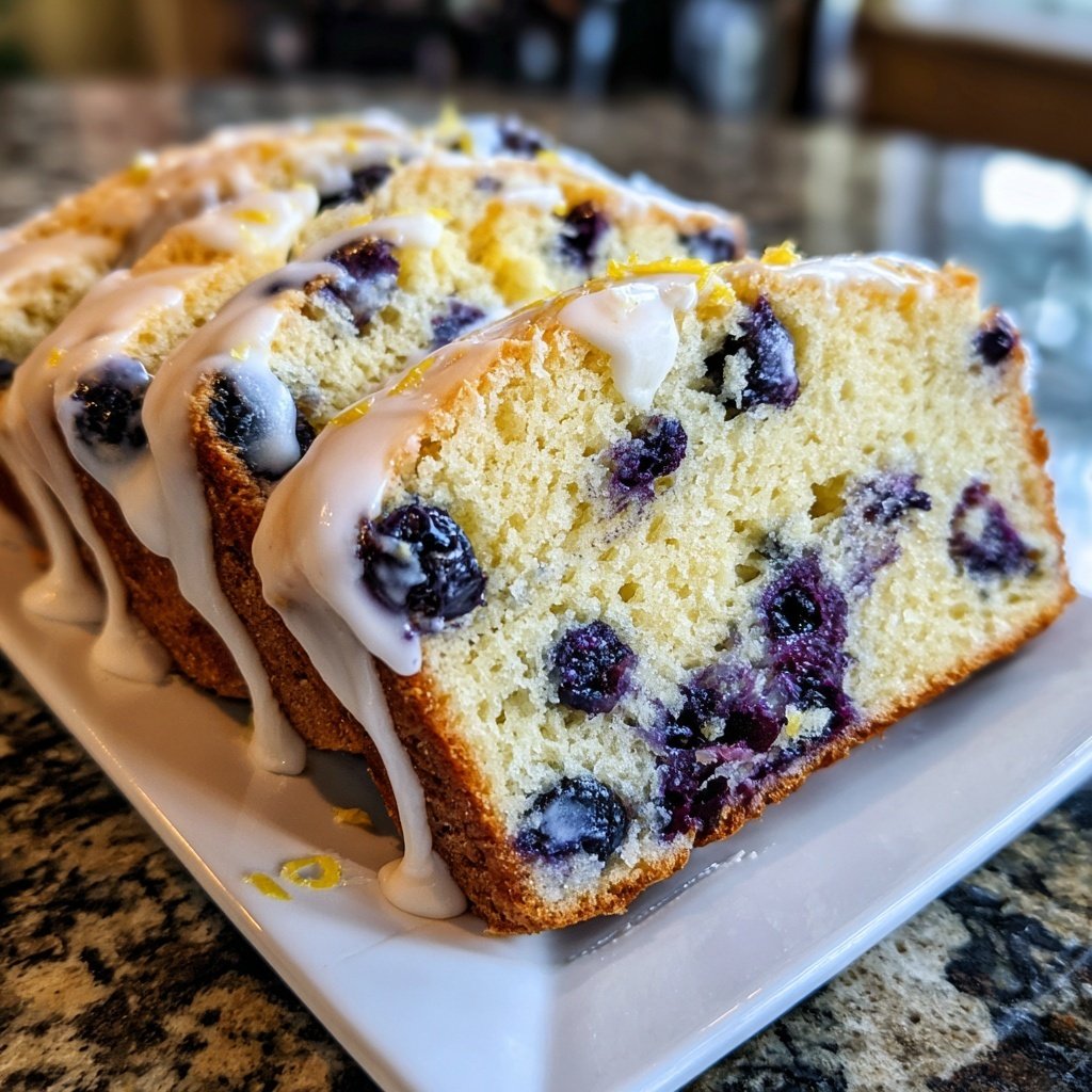 Blueberry Lemon Bread Slices