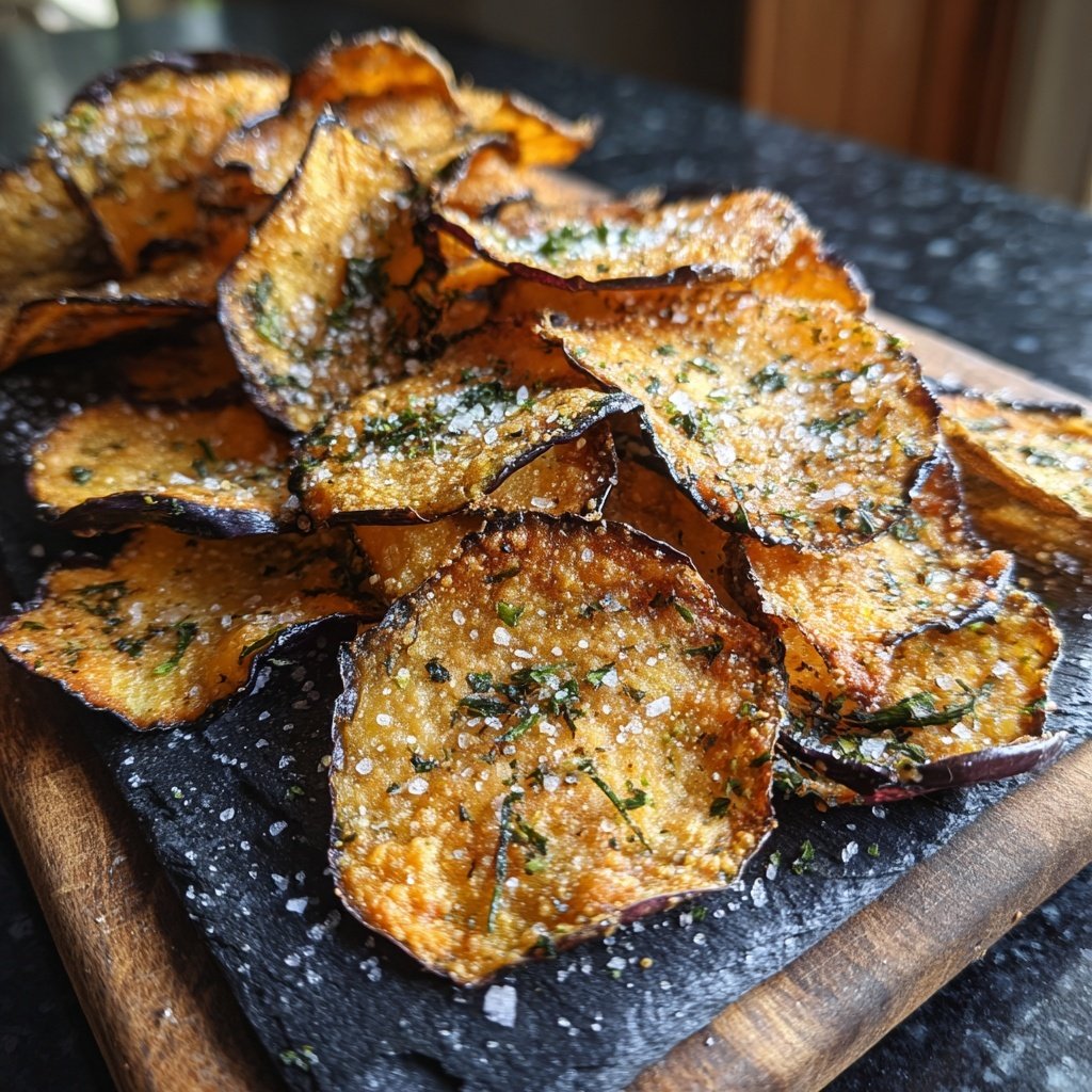 Crispy Eggplant Veggie Chips