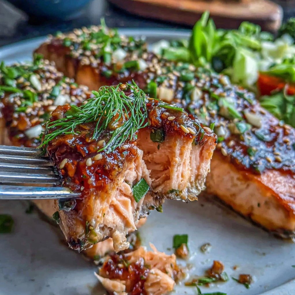 Healthy Baked Honey Mustard Salmon