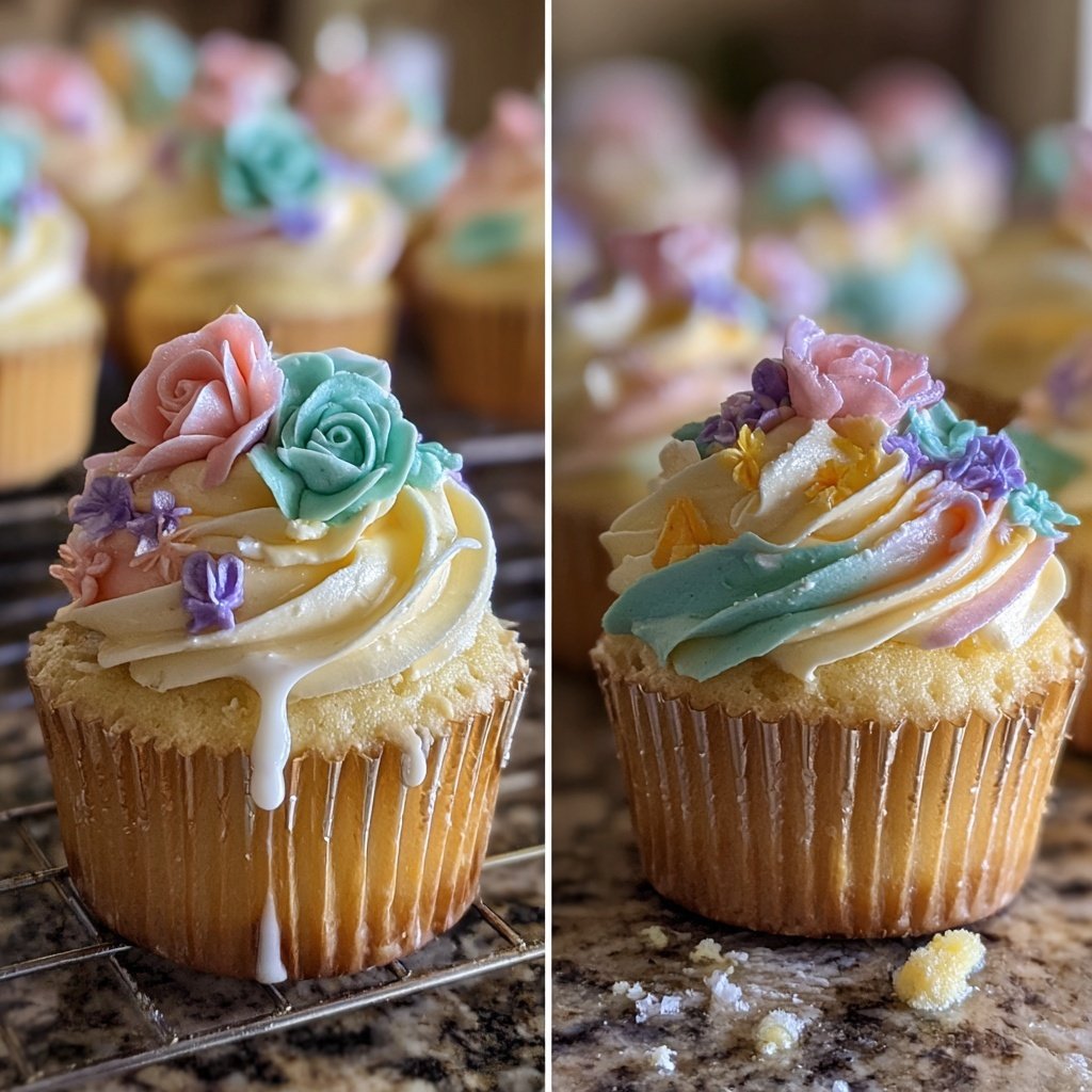 Spring Vanilla Cupcakes With Buttercream