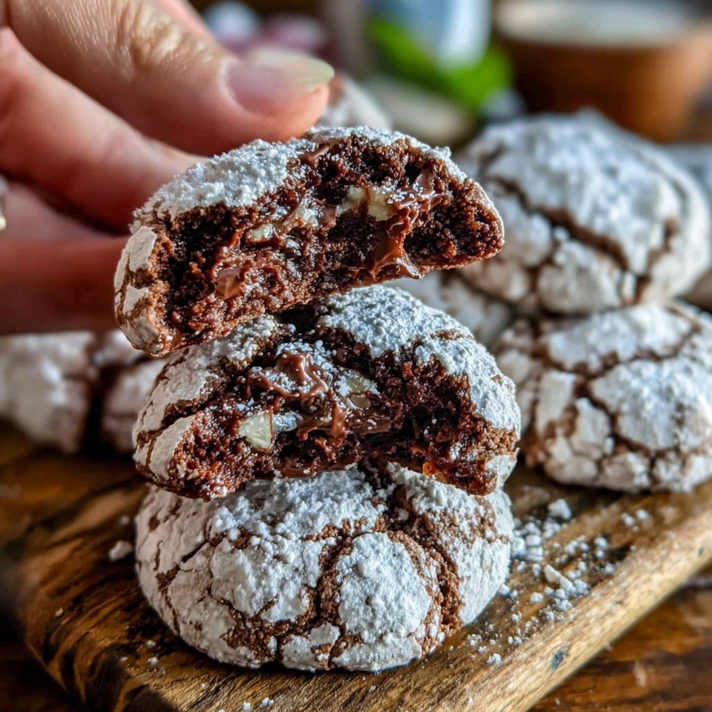 Brownie Mix Chocolate Crinkle Cookies