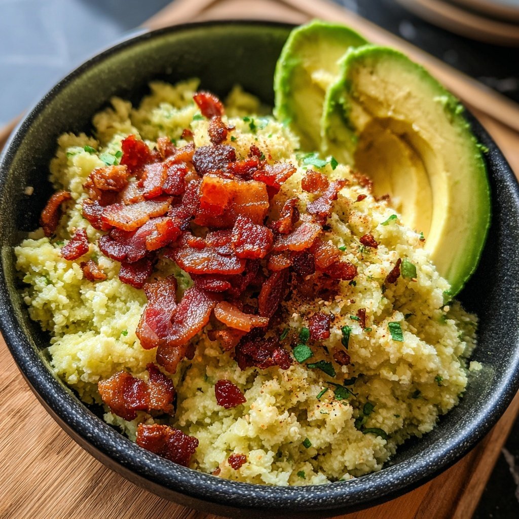 Keto Breakfast Bowl With Avocado