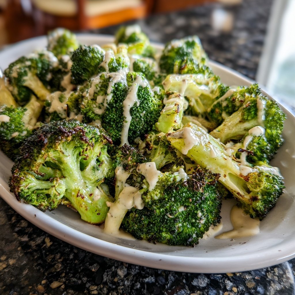 Roasted Broccoli with Tahini Drizzle