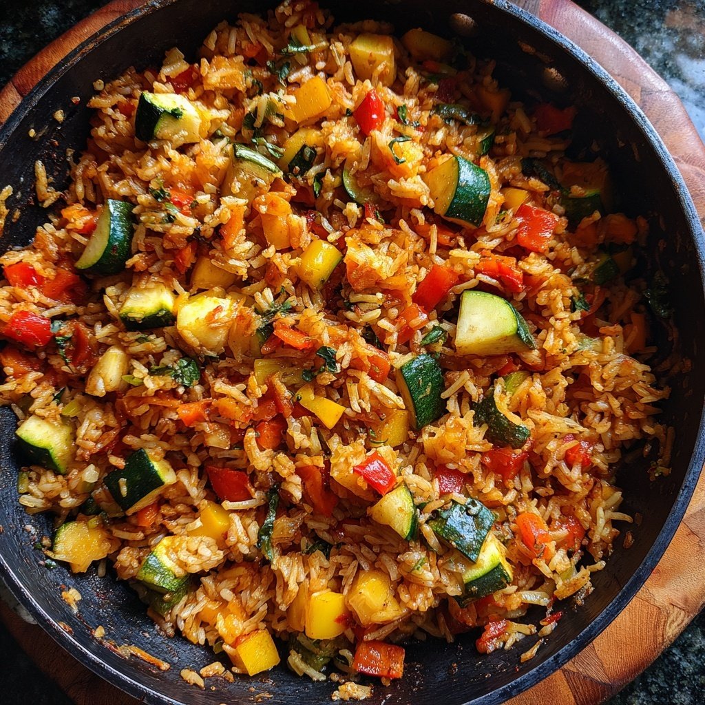 Herb Roasted Veggie Rice Skillet