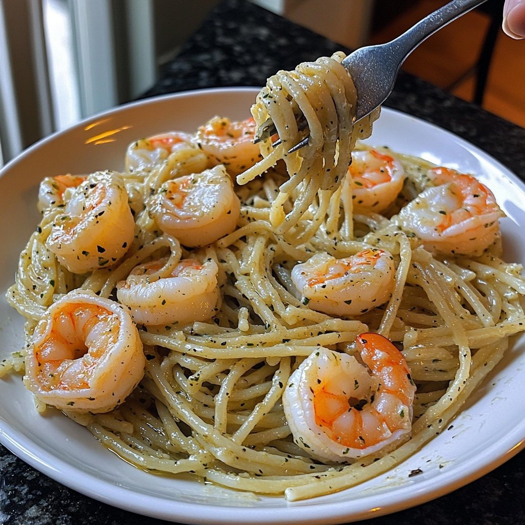 15-Minute Garlic Shrimp Pasta