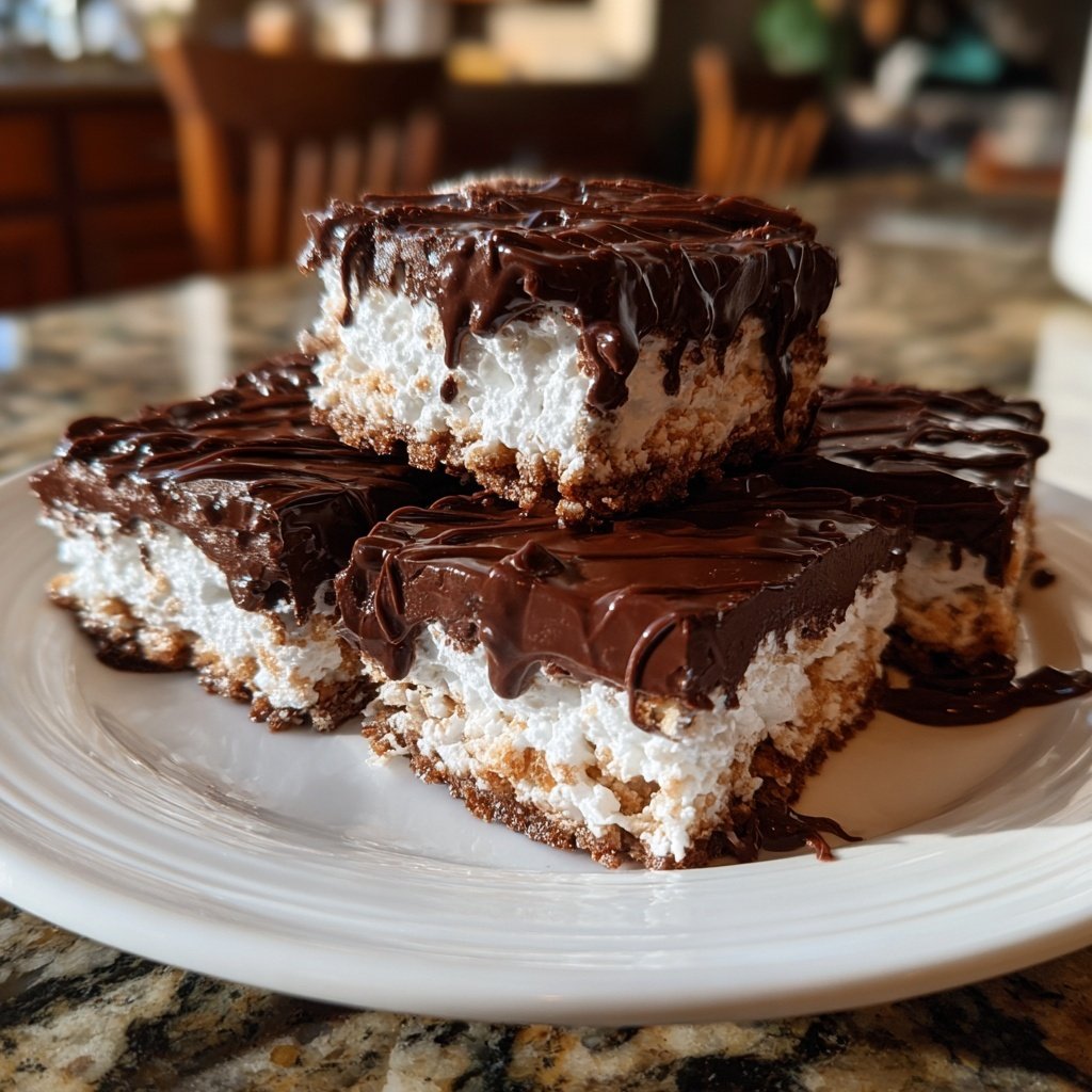 Valentines Treats Chocolate Marshmallow Squares