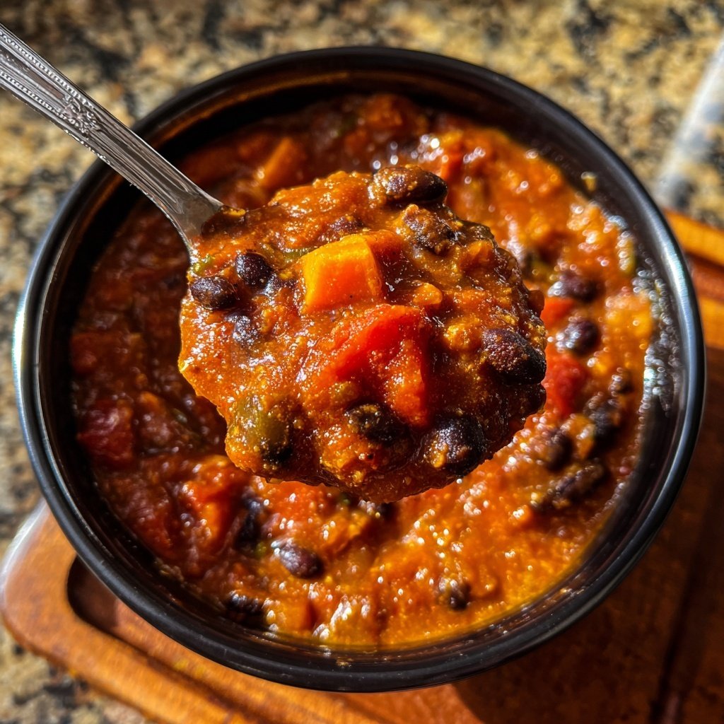 Healthy Crockpot Sweet Potato Chili