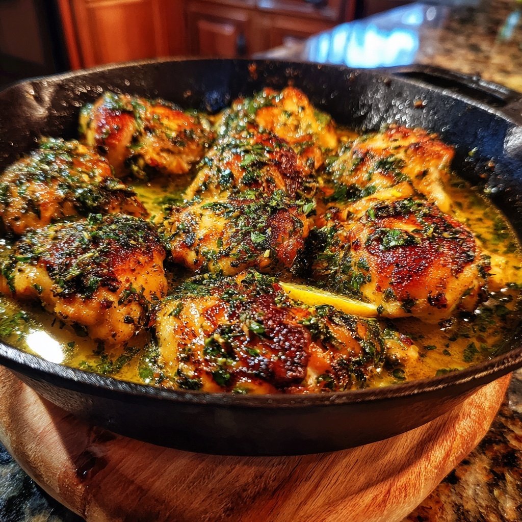 Healthy Lemon Garlic Chicken Skillet