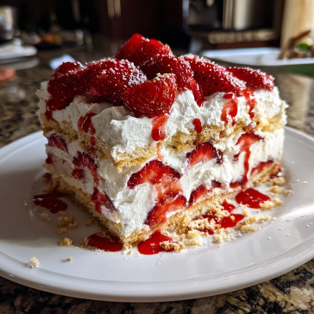 Strawberry Shortcake Icebox Cake
