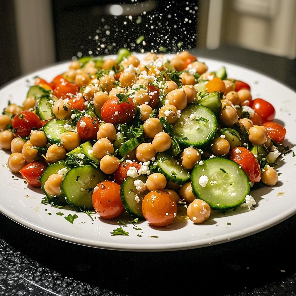 Healthy Lunch Mediterranean Chickpea Salad