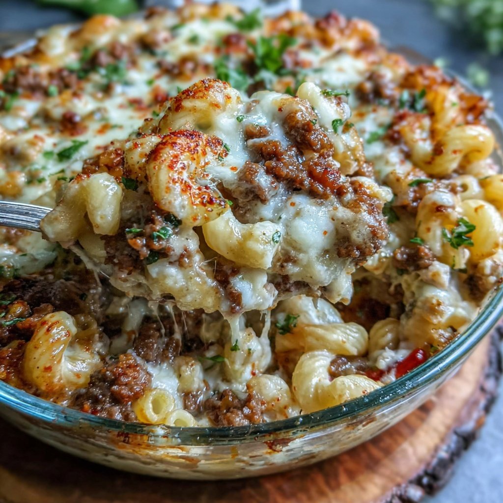 Ground Beef And Macaroni Casserole