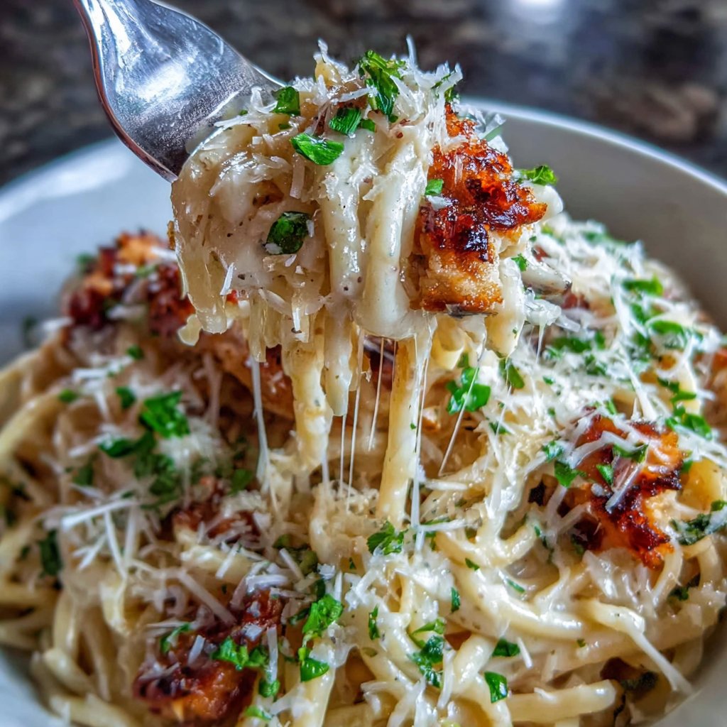 Creamy Garlic Parmesan Chicken Pasta